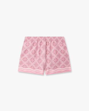 Pink Radiating Monogram Silk Shorts