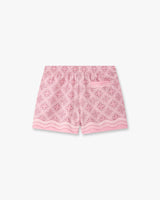 Pink Radiating Monogram Silk Shorts