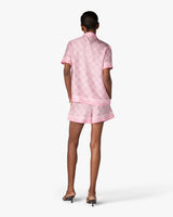 Pink Radiating Monogram Silk Shorts