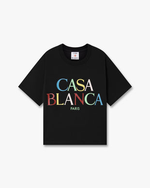 Black Logo Cropped Baby Short Sleeved T-Shirt