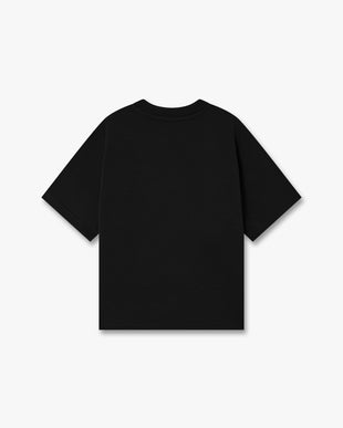 Black Logo Cropped Baby Short Sleeved T-Shirt