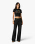 Black Logo Cropped Baby Short Sleeved T-Shirt