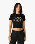 Black Logo Cropped Baby Short Sleeved T-Shirt