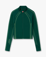 Green Seamless Zip-Up Jacket