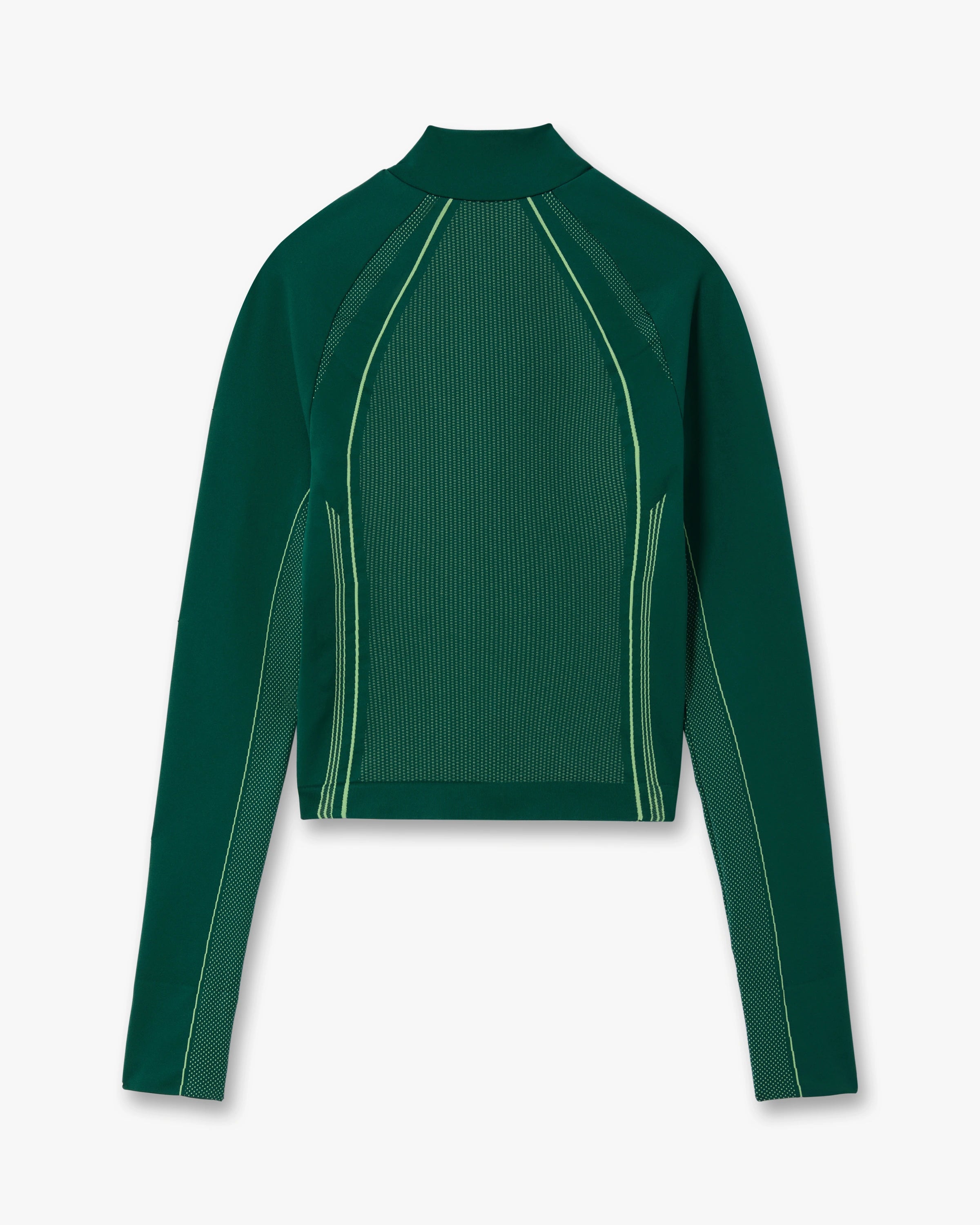 Green Seamless Zip-Up Jacket
