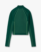 Green Seamless Zip-Up Jacket