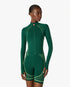 Green Seamless Zip-Up Jacket