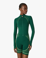 Green Seamless Zip-Up Jacket