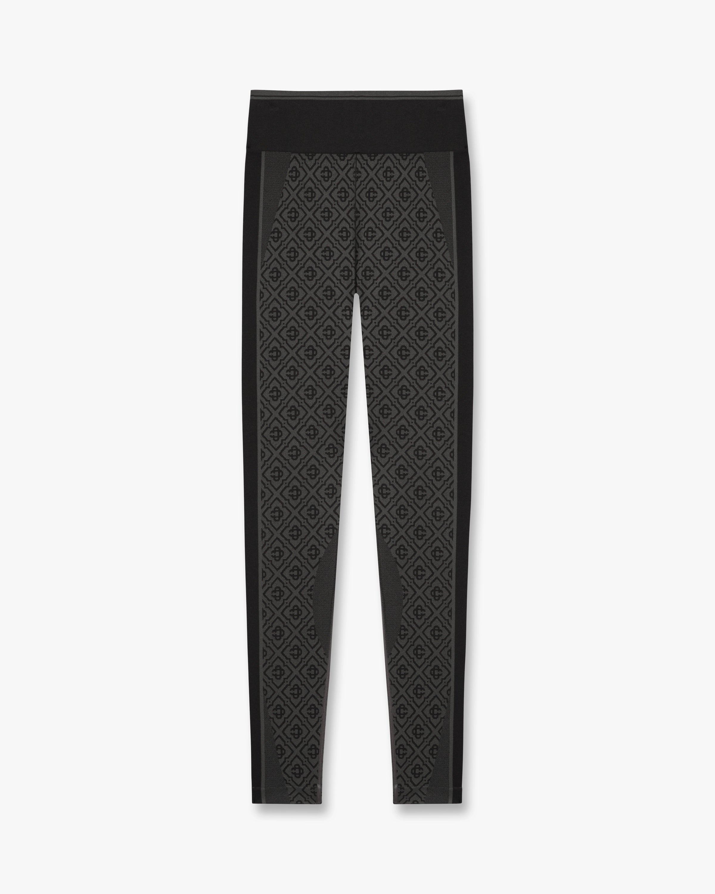 Grey Seamless Monogram Leggings