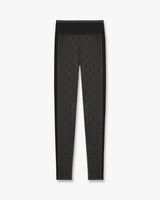 Grey Seamless Monogram Leggings