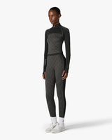 Grey Seamless Monogram Leggings