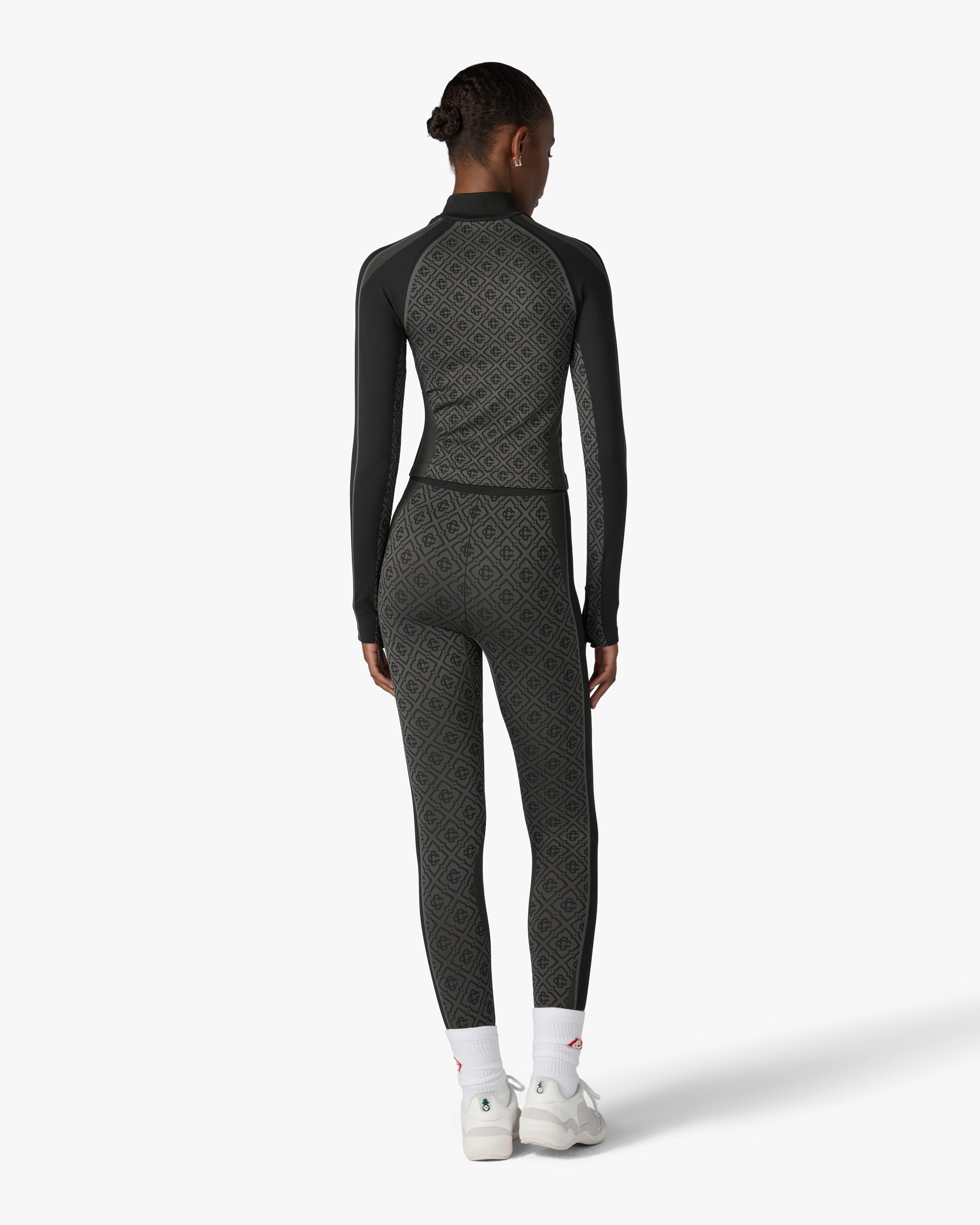 Grey Seamless Monogram Leggings