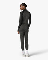 Grey Seamless Monogram Half Zip Long Sleeve Top