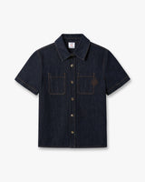 Indigo Raw Denim Short Sleeve Shirt