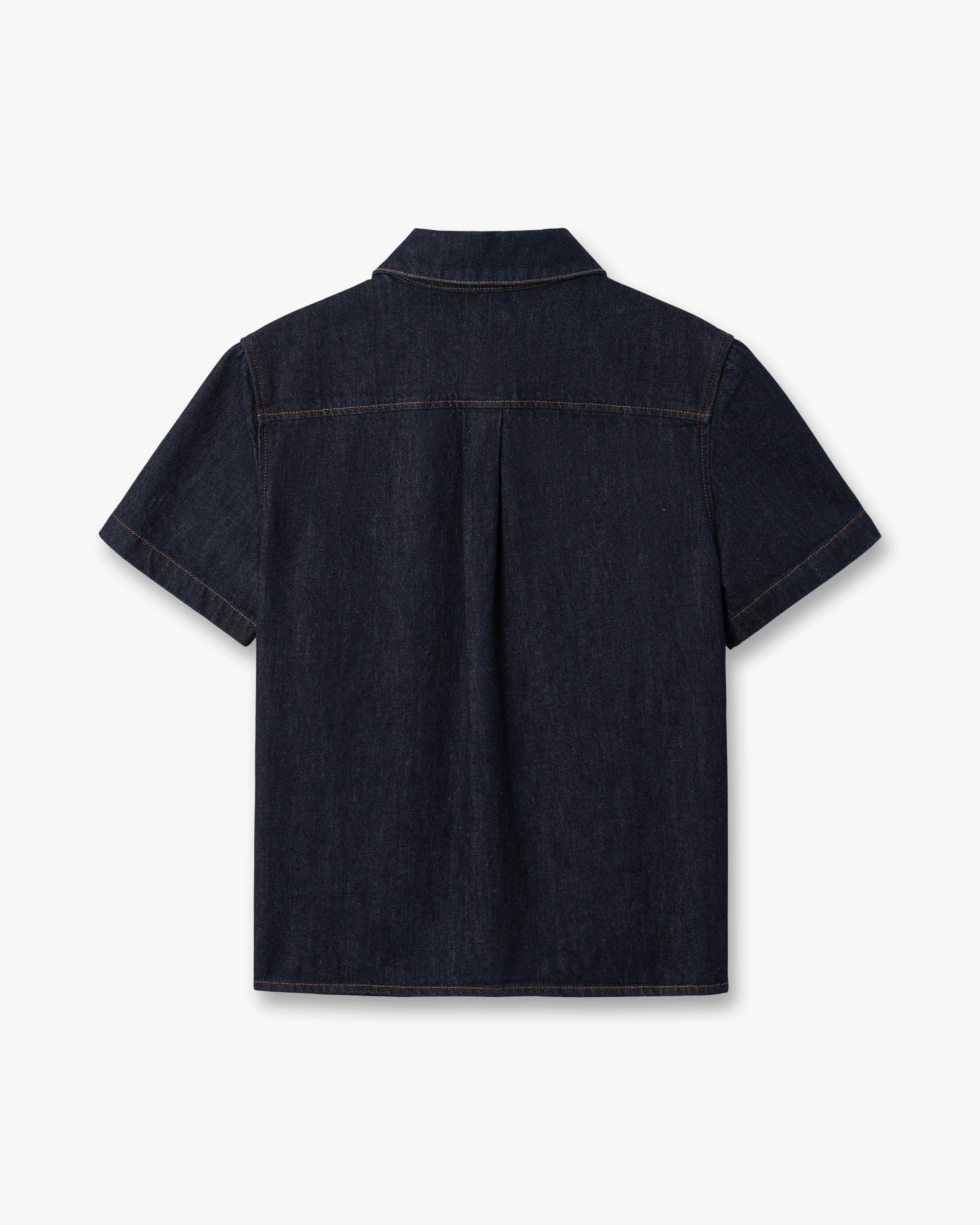 Indigo Raw Denim Short Sleeve Shirt