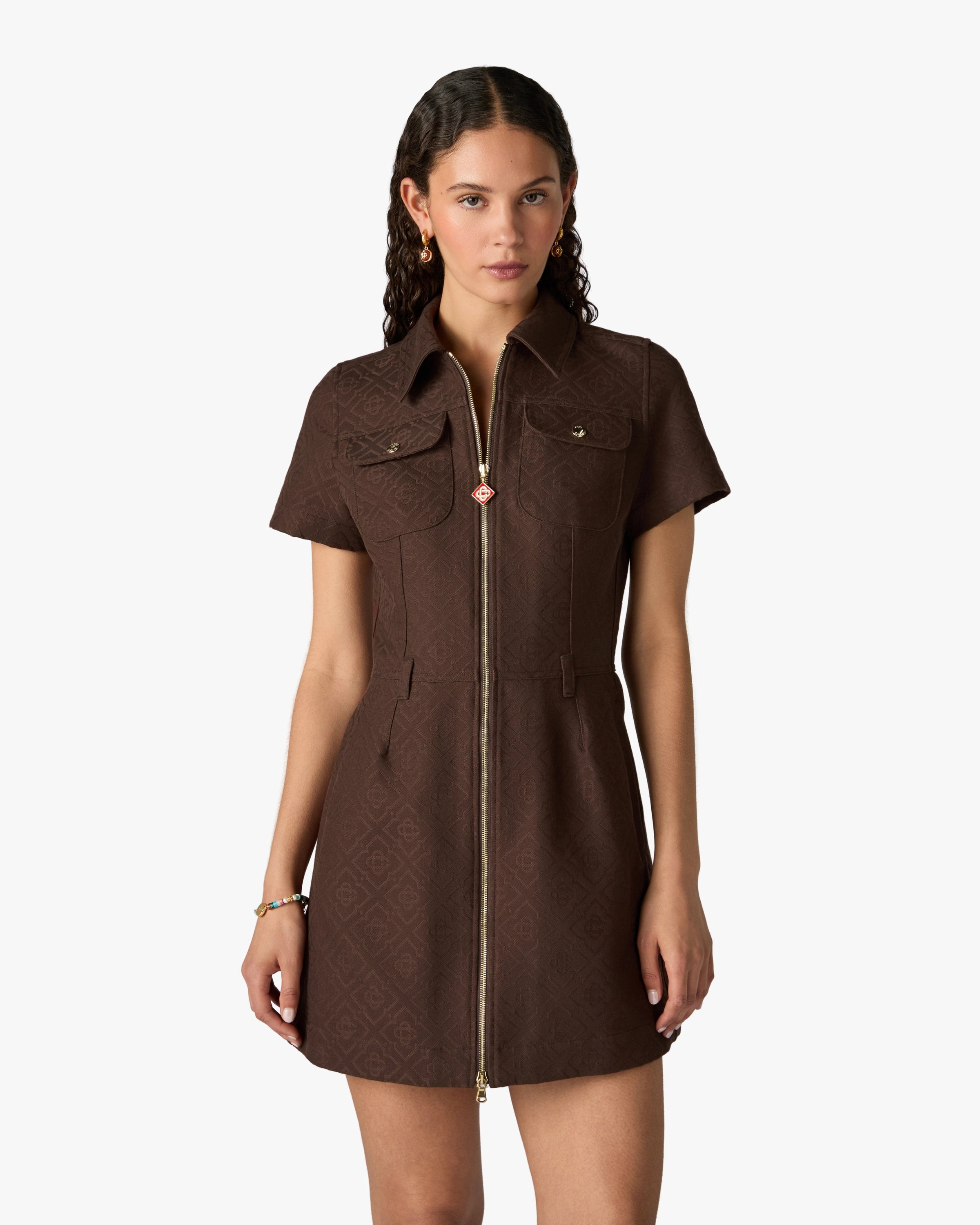 Dark Brown Monogram Canvas Midi Dress