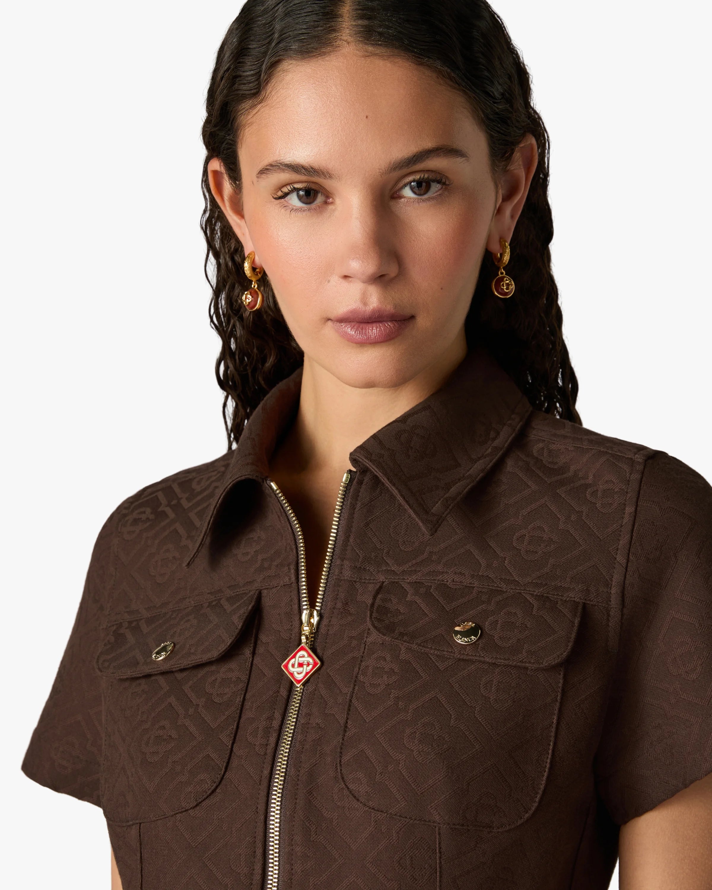 Dark Brown Monogram Canvas Midi Dress