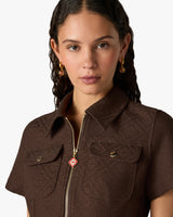 Dark Brown Monogram Canvas Midi Dress