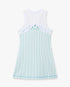 White Floral Stripe Sporty Tennis Mini Dress