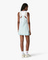 White Floral Stripe Sporty Tennis Mini Dress
