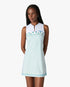 White Floral Stripe Sporty Tennis Mini Dress