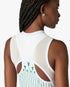 White Floral Stripe Sporty Tennis Mini Dress