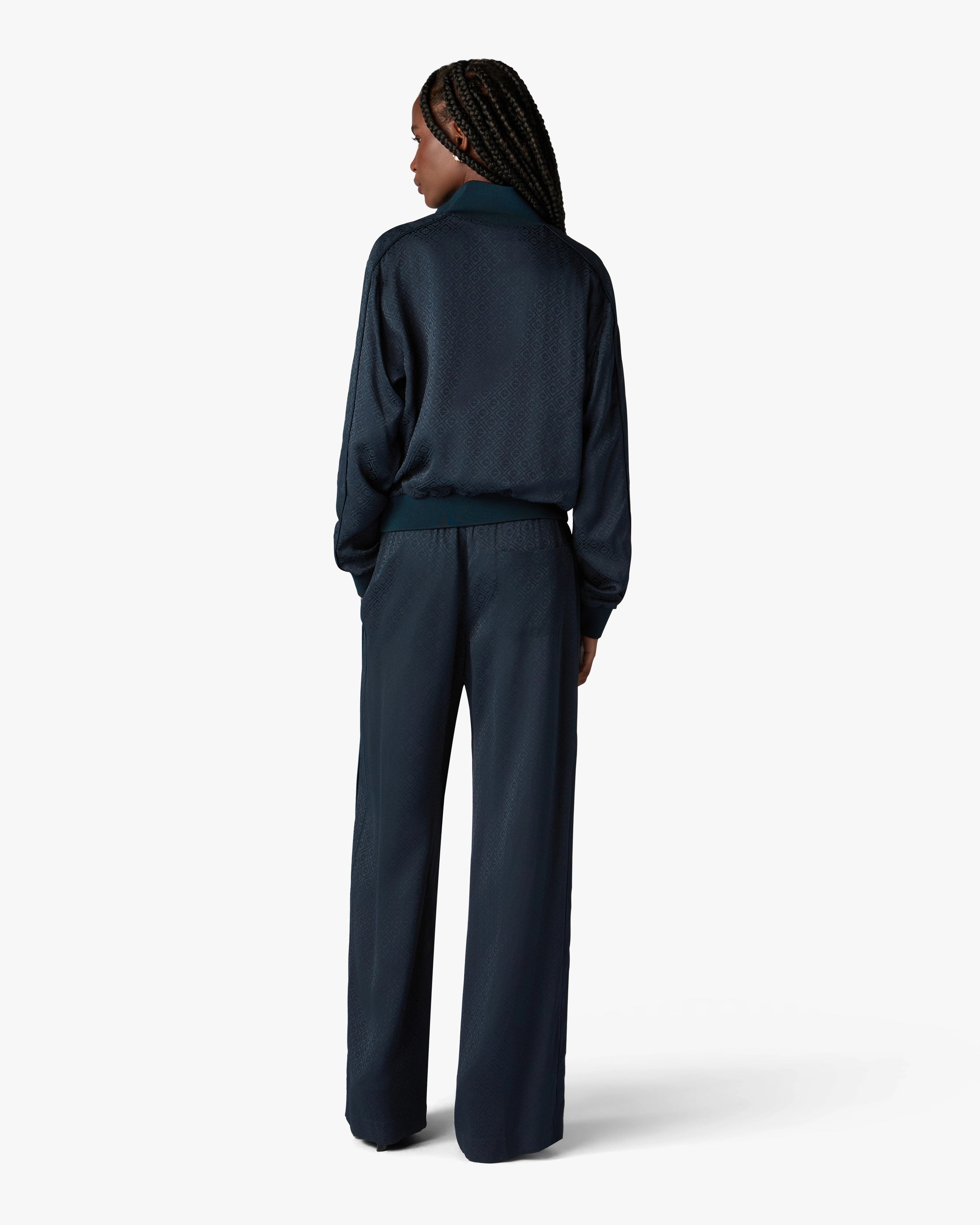 Navy Monogram Track Jacket