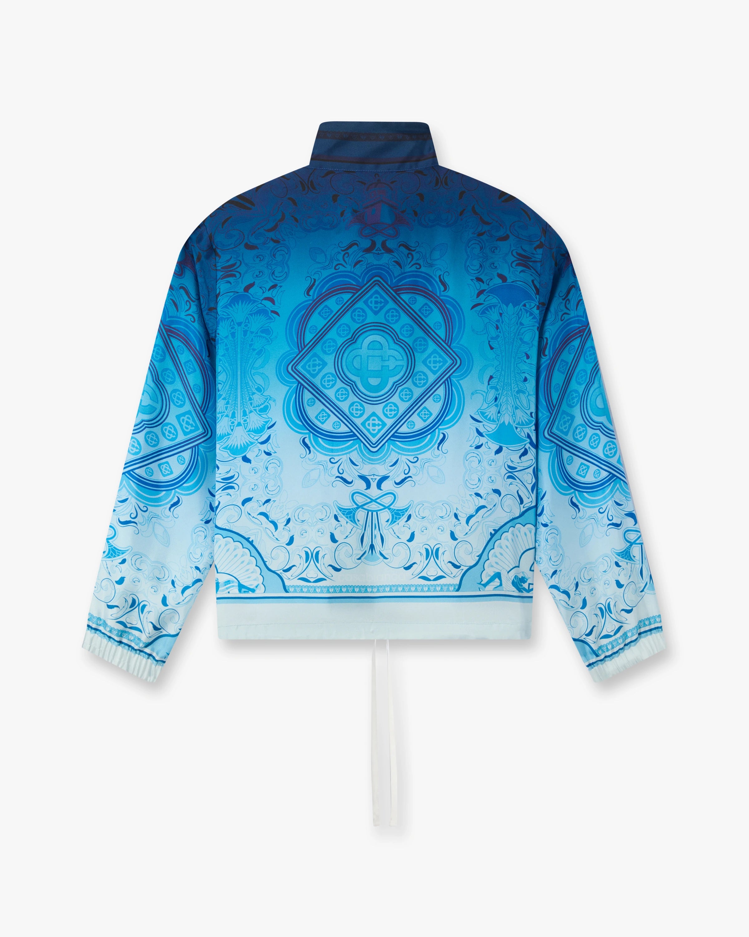 Blue Gradient Egyptian Rug Silk Track Jacket