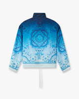 Blue Gradient Egyptian Rug Silk Track Jacket