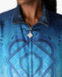 Blue Gradient Egyptian Rug Silk Track Jacket