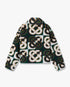 Green & Navy Check Monogram Fleece Jacket