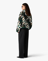 Green & Navy Check Monogram Fleece Jacket