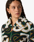 Green & Navy Check Monogram Fleece Jacket