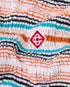 Multicolour Striped Shirred Short Sleeve Polo Shirt