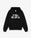 Black Stacked Logo Embroidered Hooded Sweatshirt