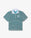 Teal Striped Towelling Short Sleeve Polo Shirt