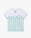White Floral Stripe Sporty Quarter Zip Tennis Top