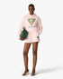 Pink Tennis Club Icon Pyramid Abduction Cropped Hooded Sweatshirt