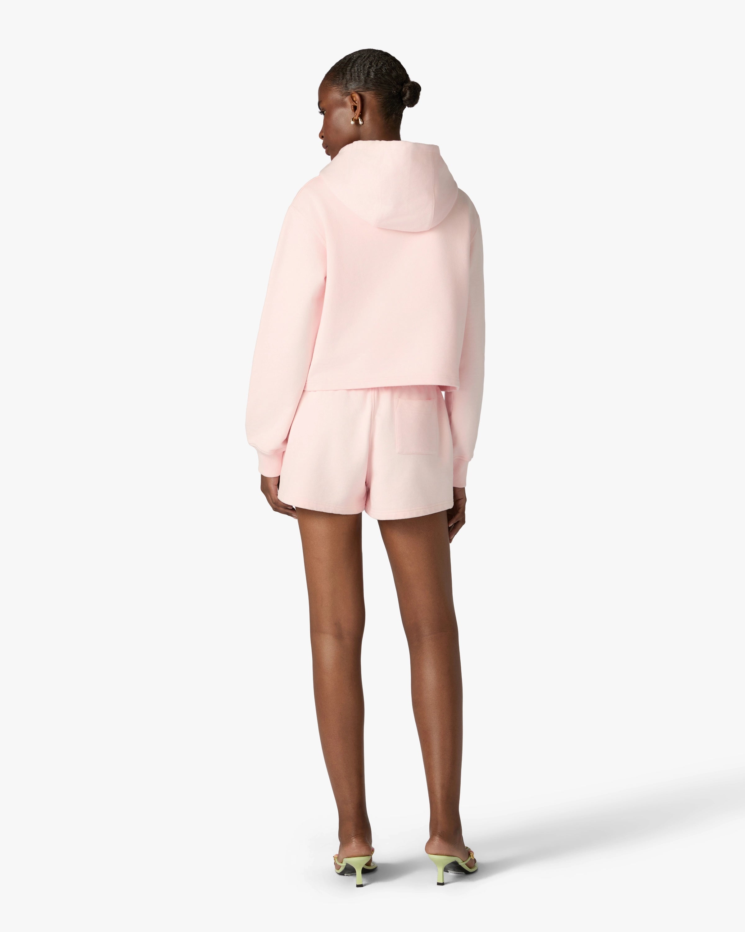 Pink Tennis Club Icon Pyramid Abduction Cropped Hooded Sweatshirt