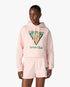 Pink Tennis Club Icon Pyramid Abduction Cropped Hooded Sweatshirt