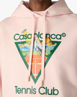 Pink Tennis Club Icon Pyramid Abduction Cropped Hooded Sweatshirt