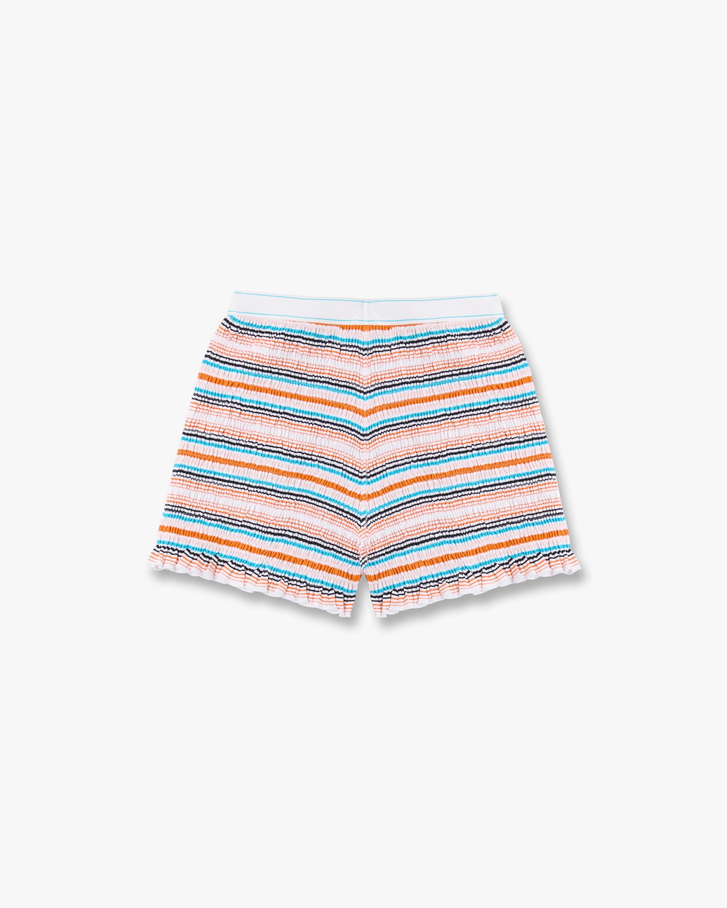 Multicolour Striped Shirred Shorts