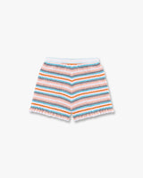 Multicolour Striped Shirred Shorts
