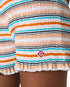 Multicolour Striped Shirred Shorts
