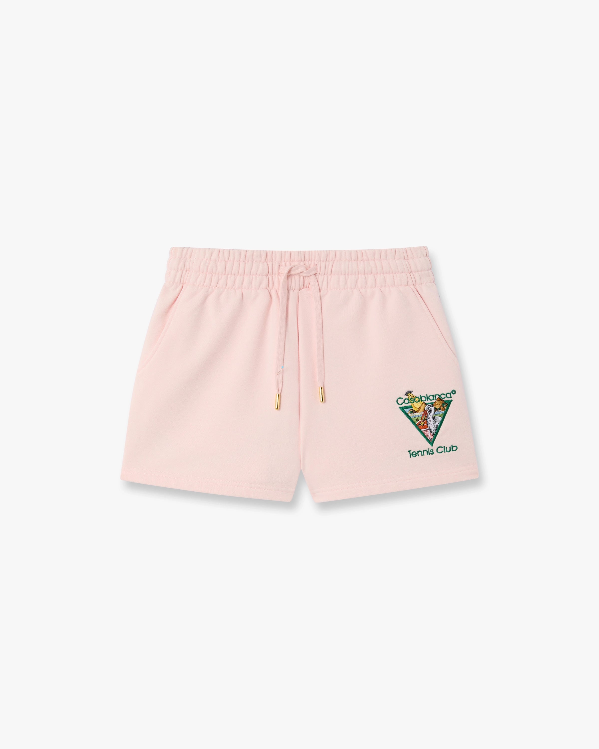 Pink Tennis Club Icon Pyramid Abduction Embroidered Sweatshorts