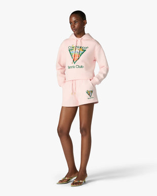 Pink Tennis Club Icon Pyramid Abduction Embroidered Sweatshorts