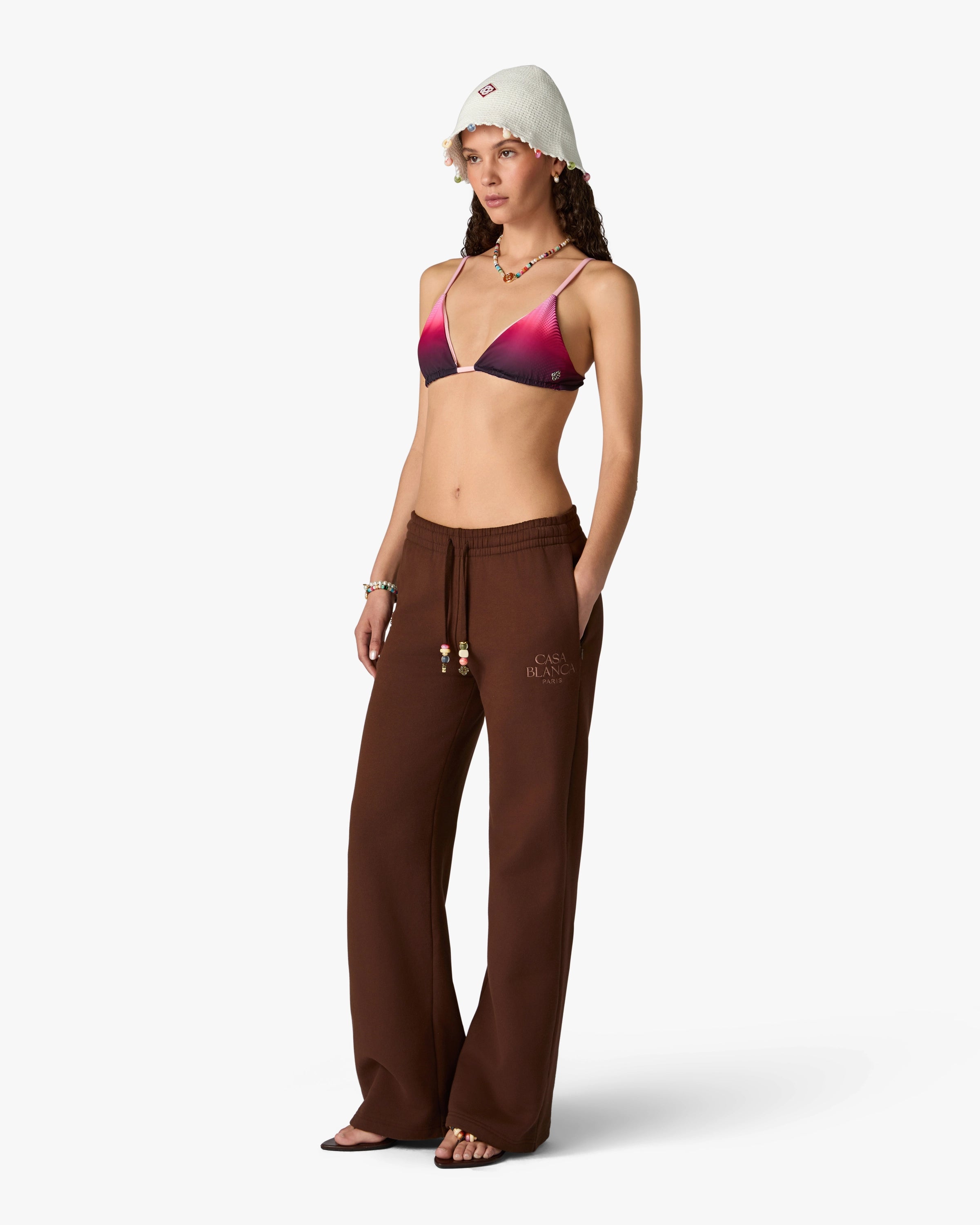 Dark Brown Wide Leg Sweatpants