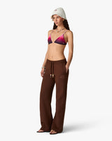 Dark Brown Wide Leg Sweatpants