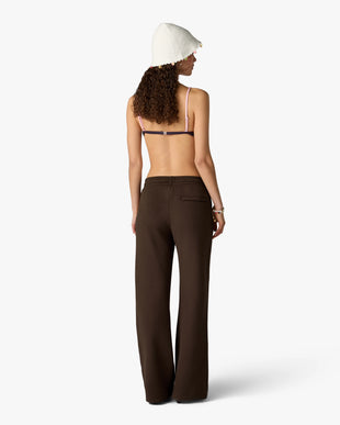 Dark Brown Wide Leg Sweatpants