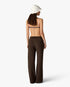 Dark Brown Wide Leg Sweatpants